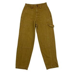 Alex Mill Phoebe Pant In Recycled Denim 24 Tan Barrel Leg